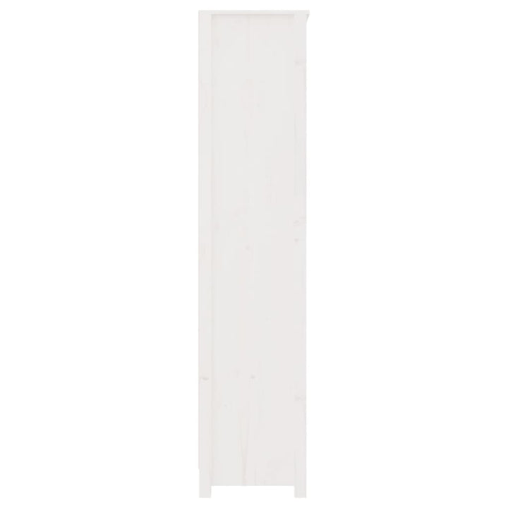 bogreol 80x35x154 cm massivt fyrretræ hvid