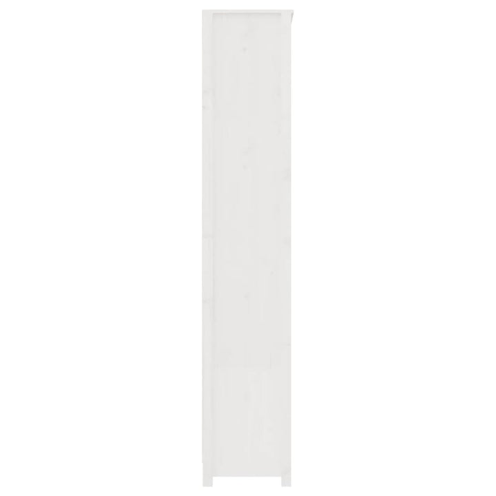 bogreol 80x35x183 cm massivt fyrretræ hvid
