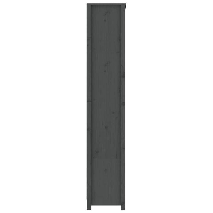 bogreol 80x35x183 cm massivt fyrretræ grå