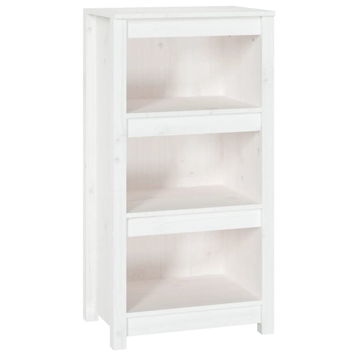 bogreol 50x35x97 cm massivt fyrretræ hvid