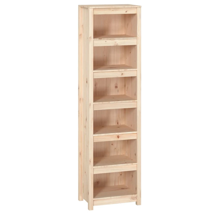 bogreol 50x35x183 cm massivt fyrretræ