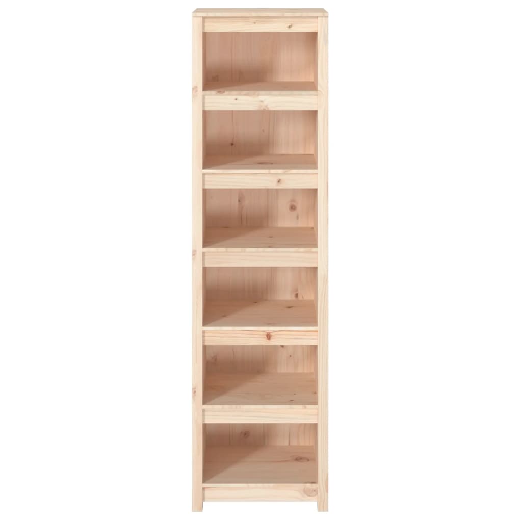 bogreol 50x35x183 cm massivt fyrretræ