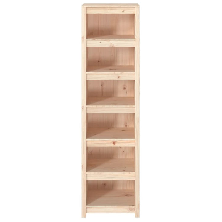 bogreol 50x35x183 cm massivt fyrretræ