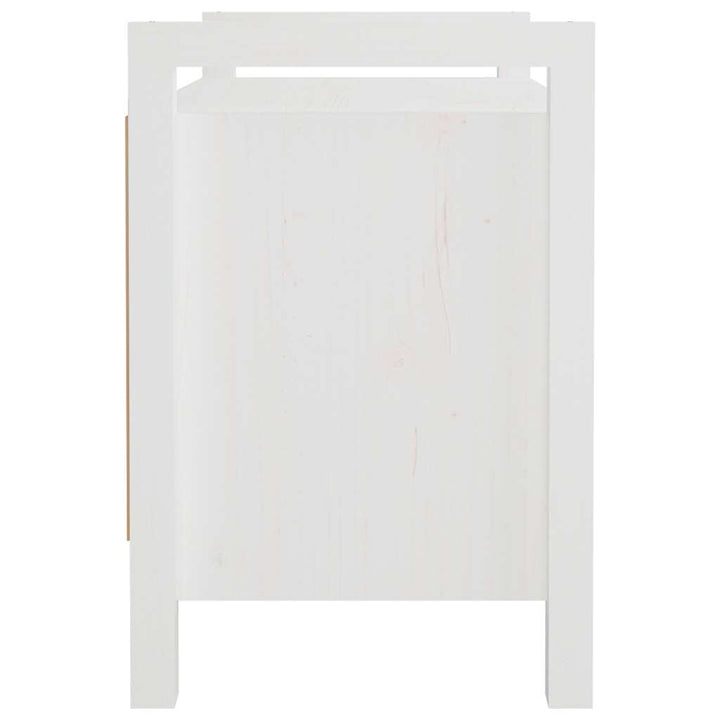 entrébænk 80x40x60 cm massivt fyrretræ Hvid