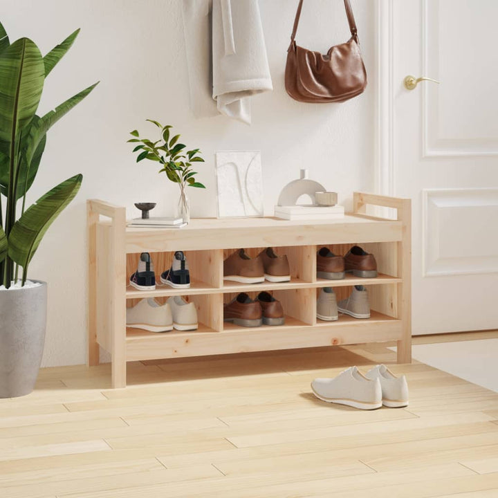 entrébænk 110x40x60 cm massivt fyrretræ