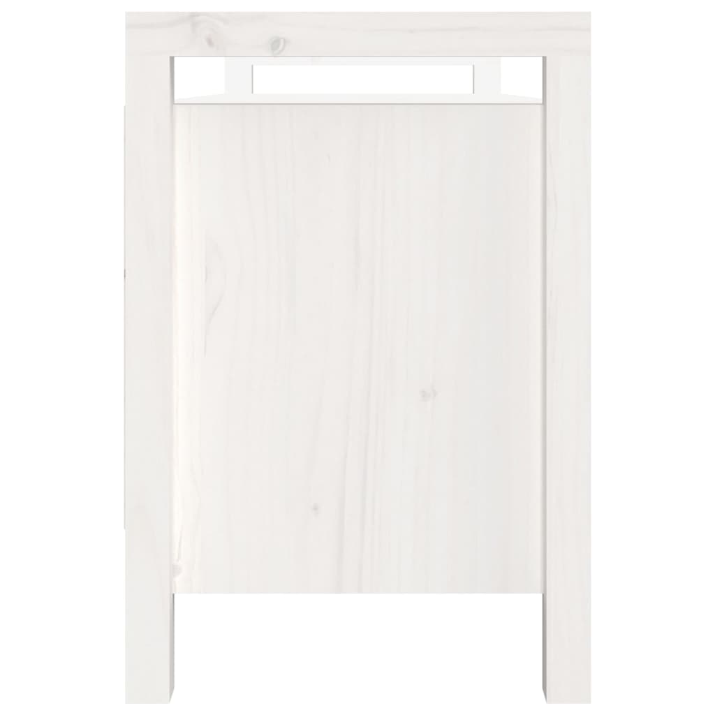 entrébænk 110x40x60 cm massivt fyrretræ Hvid