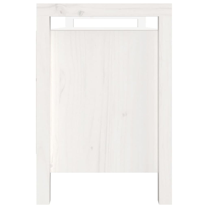 entrébænk 110x40x60 cm massivt fyrretræ Hvid