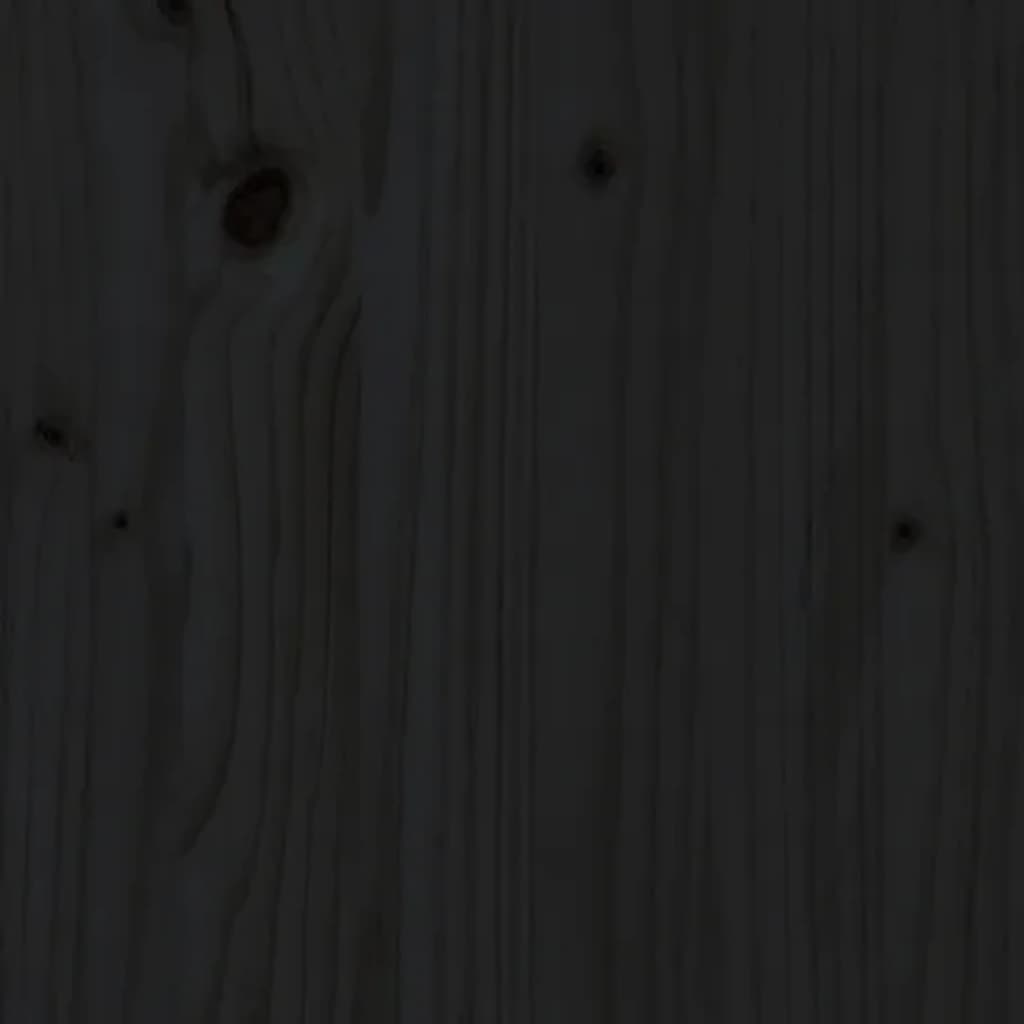 entrébænk 110x40x60 cm massivt fyrretræ sort