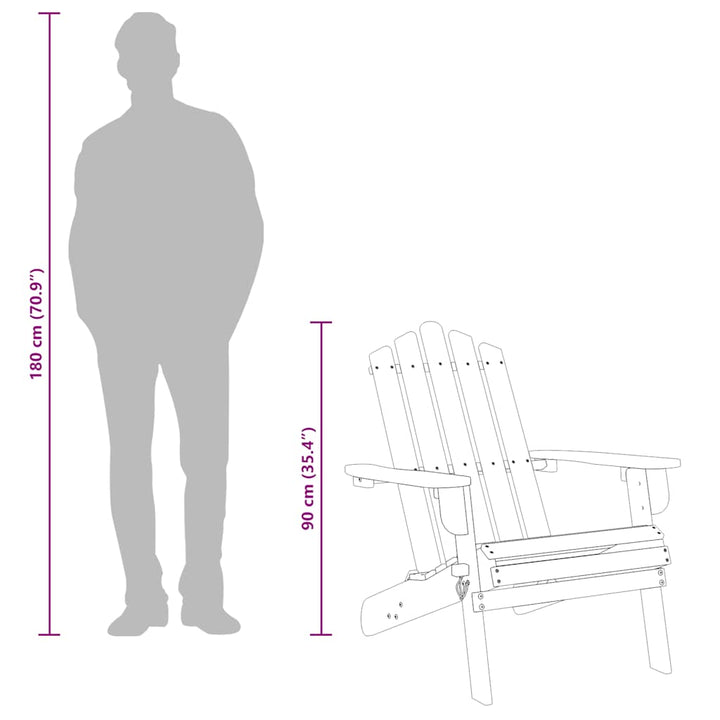Adirondack-stole 2 stk. massivt akacietræ