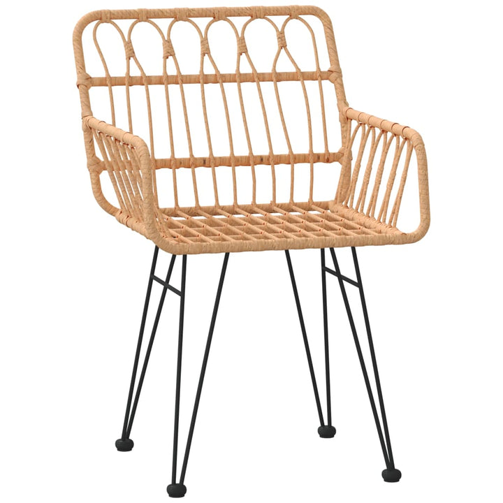 havestole 2 stk. med armlæn 56x64x80 cm polyrattan