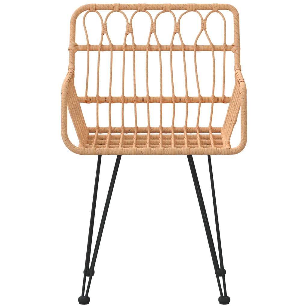 havestole 2 stk. med armlæn 56x64x80 cm polyrattan