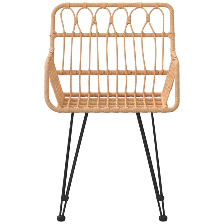 havestole 2 stk. med armlæn 56x64x80 cm polyrattan