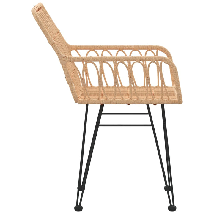 havestole 2 stk. med armlæn 56x64x80 cm polyrattan