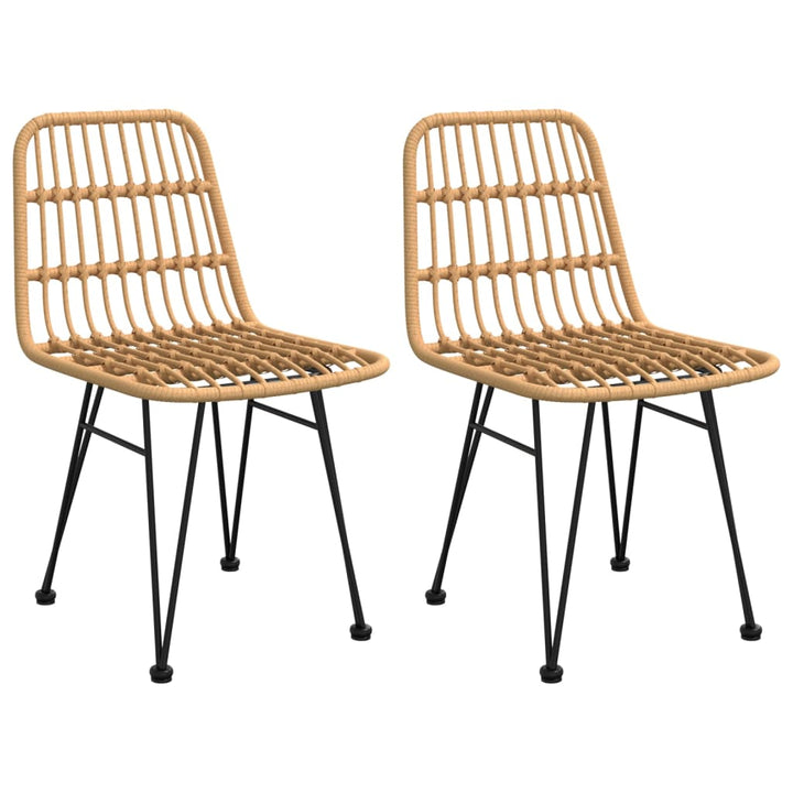 havestole 2 stk. 48x62x84 cm polyrattan