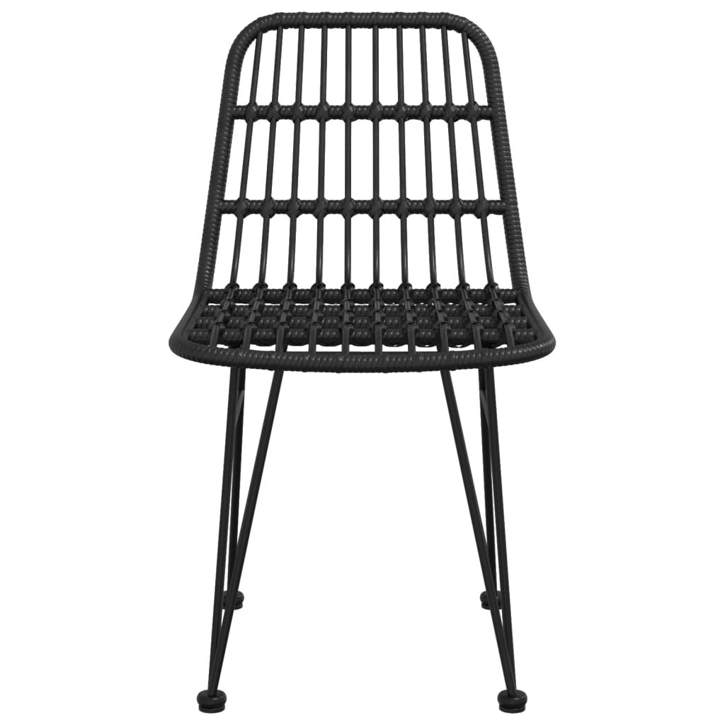 havestole 2 stk. 48x62x84 cm polyrattan sort