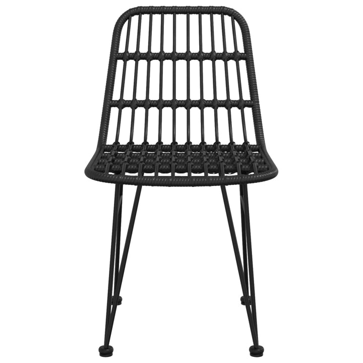 havestole 2 stk. 48x62x84 cm polyrattan sort