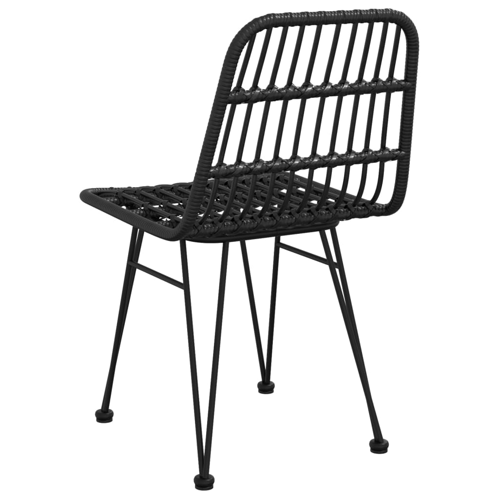 havestole 2 stk. 48x62x84 cm polyrattan sort