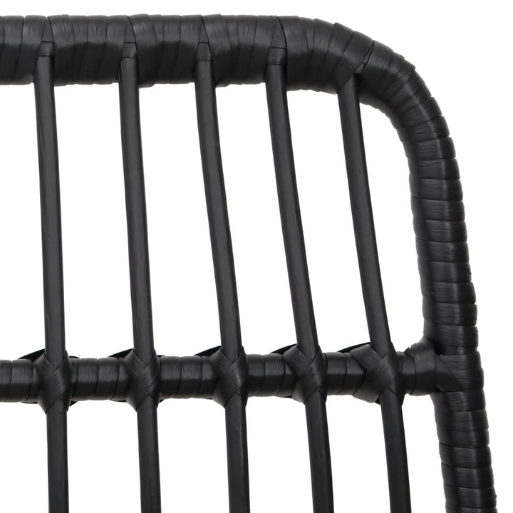 havestole 2 stk. 48x62x84 cm polyrattan sort