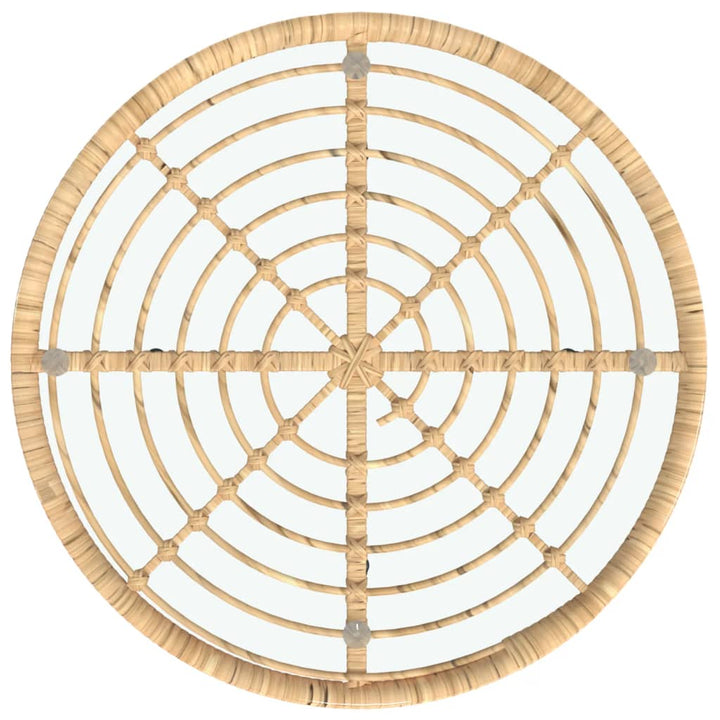 spisebord Ø80 cm hærdet glas og stål