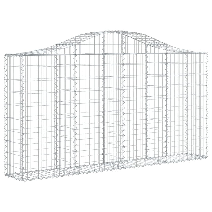 buede gabionkurve 10 stk. 200x30x100/120 cm galvaniseret jern