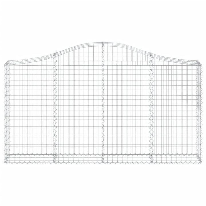 buede gabionkurve 10 stk. 200x30x100/120 cm galvaniseret jern