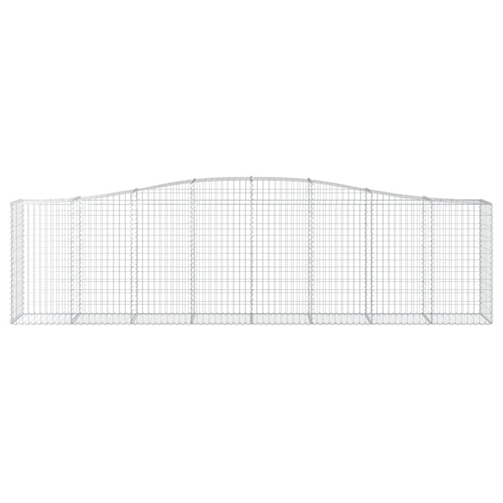 buede gabionkurve 10 stk. 400x50x100/120 cm galvaniseret jern