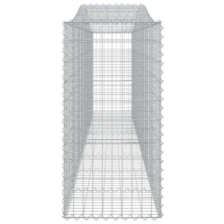 buede gabionkurve 10 stk. 400x50x100/120 cm galvaniseret jern