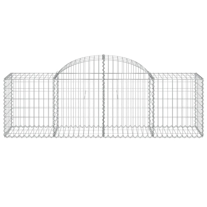 buede gabionkurve 10 stk. 200x50x60/80 cm galvaniseret jern