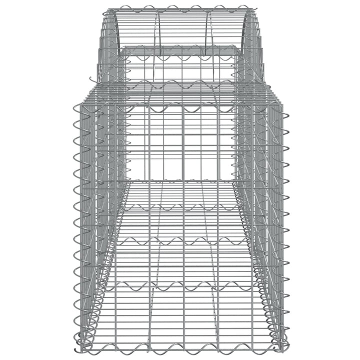 buede gabionkurve 10 stk. 200x50x60/80 cm galvaniseret jern