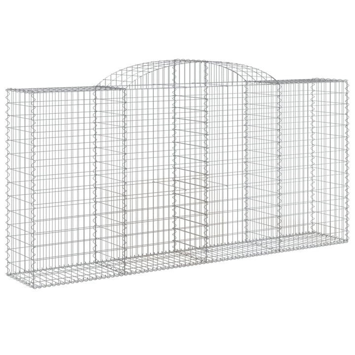 buede gabionkurve 10 stk. 300x50x140/160 cm galvaniseret jern