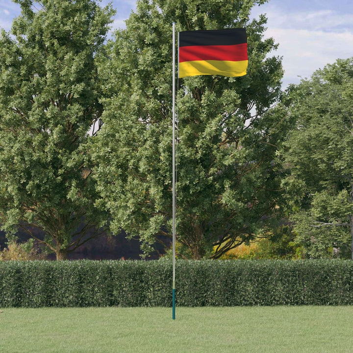 Tyskland flag og flagstang 6,23 m aluminium