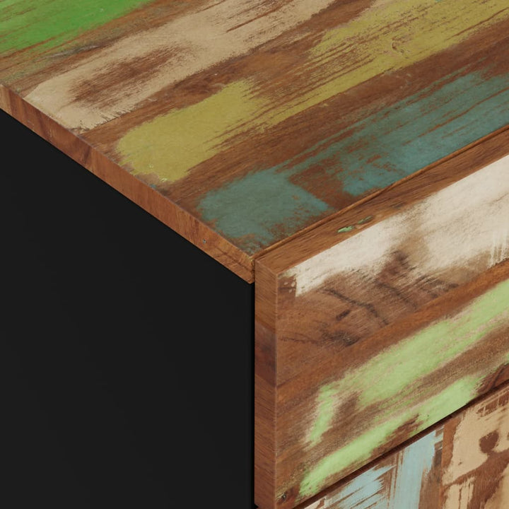 sengebord 50x33x60 cm massivt genbrugstræ og konstrueret træ