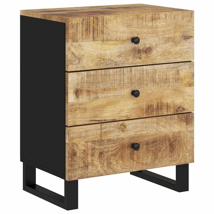 sengebord 50x33x62 cm massivt mangotræ og konstrueret træ