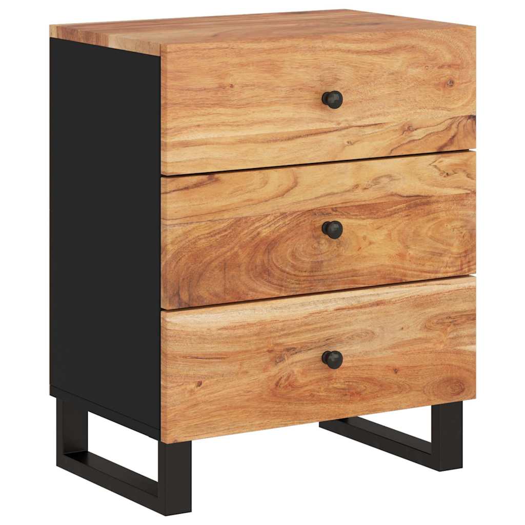 sengebord 50x33x62 cm massivt akacietræ og konstrueret træ