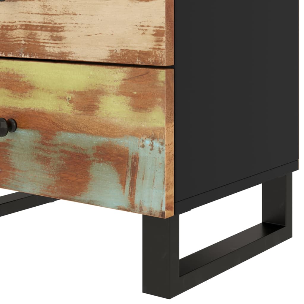 sengebord 50x33x62 cm massivt genbrugstræ og konstrueret træ