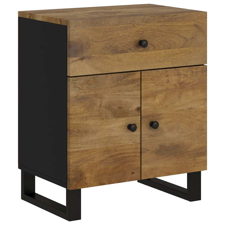 sengebord 50x33x60 cm massivt mangotræ og konstrueret træ
