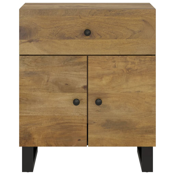 sengebord 50x33x60 cm massivt mangotræ og konstrueret træ