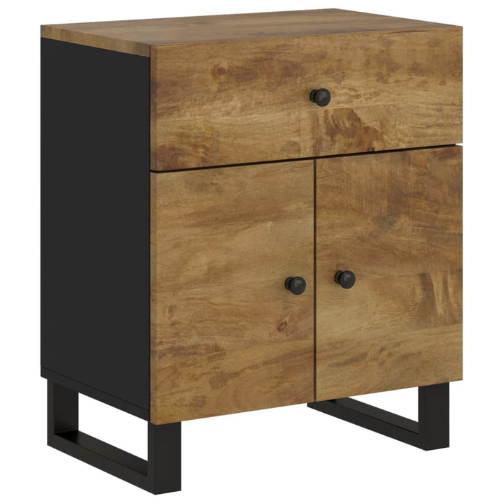 sengebord 50x33x60 cm massivt mangotræ og konstrueret træ