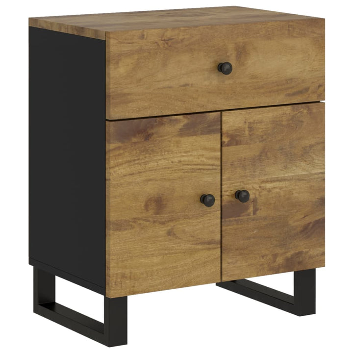 sengebord 50x33x60 cm massivt mangotræ og konstrueret træ
