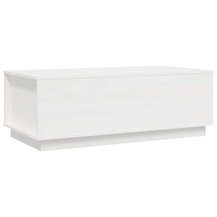 sofabord 100x50x35 cm massivt fyrretræ hvid