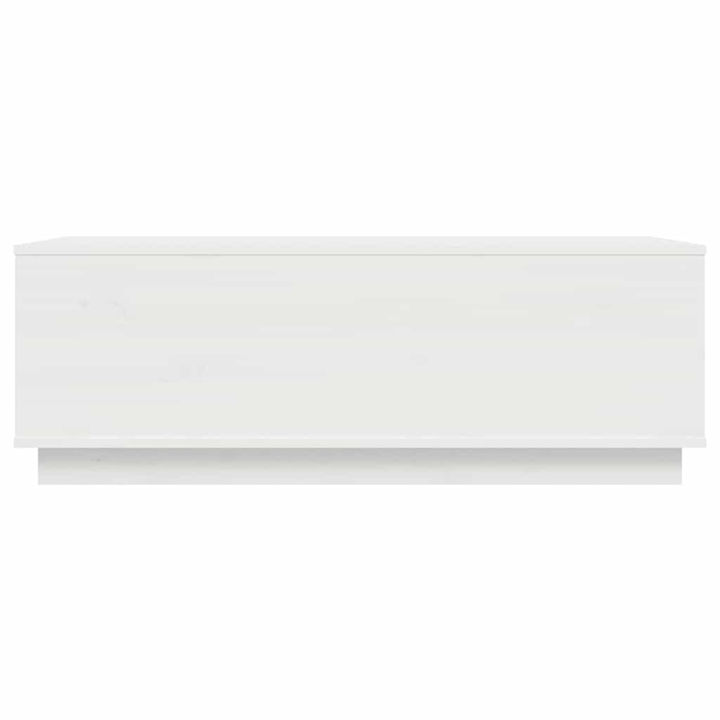 sofabord 100x50x35 cm massivt fyrretræ hvid