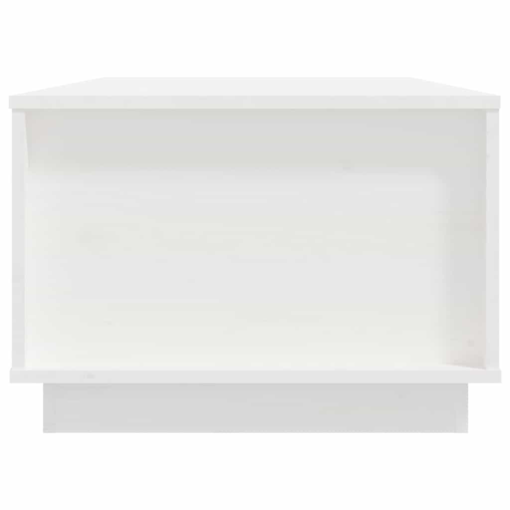 sofabord 100x50x35 cm massivt fyrretræ hvid