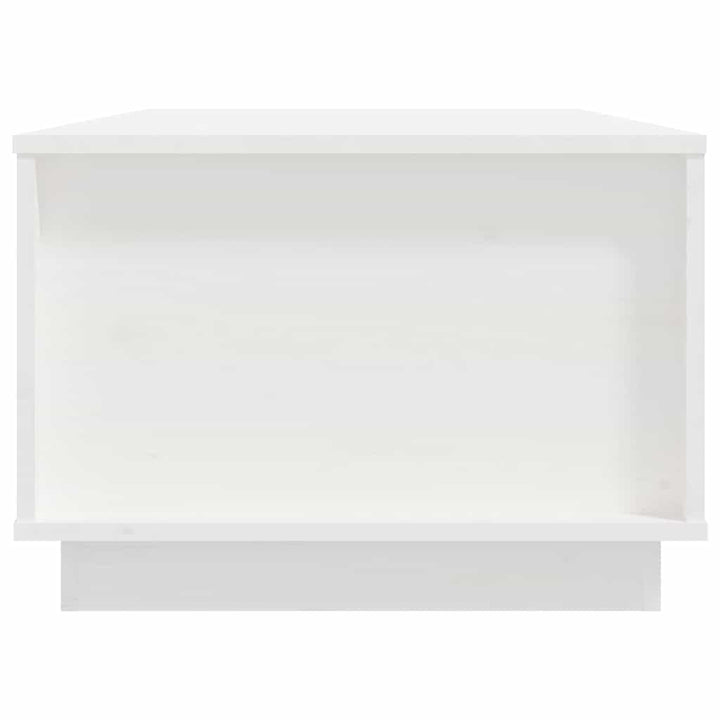 sofabord 100x50x35 cm massivt fyrretræ hvid