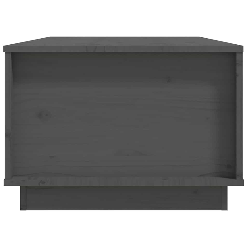 sofabord 100x50x35 cm massivt fyrretræ grå