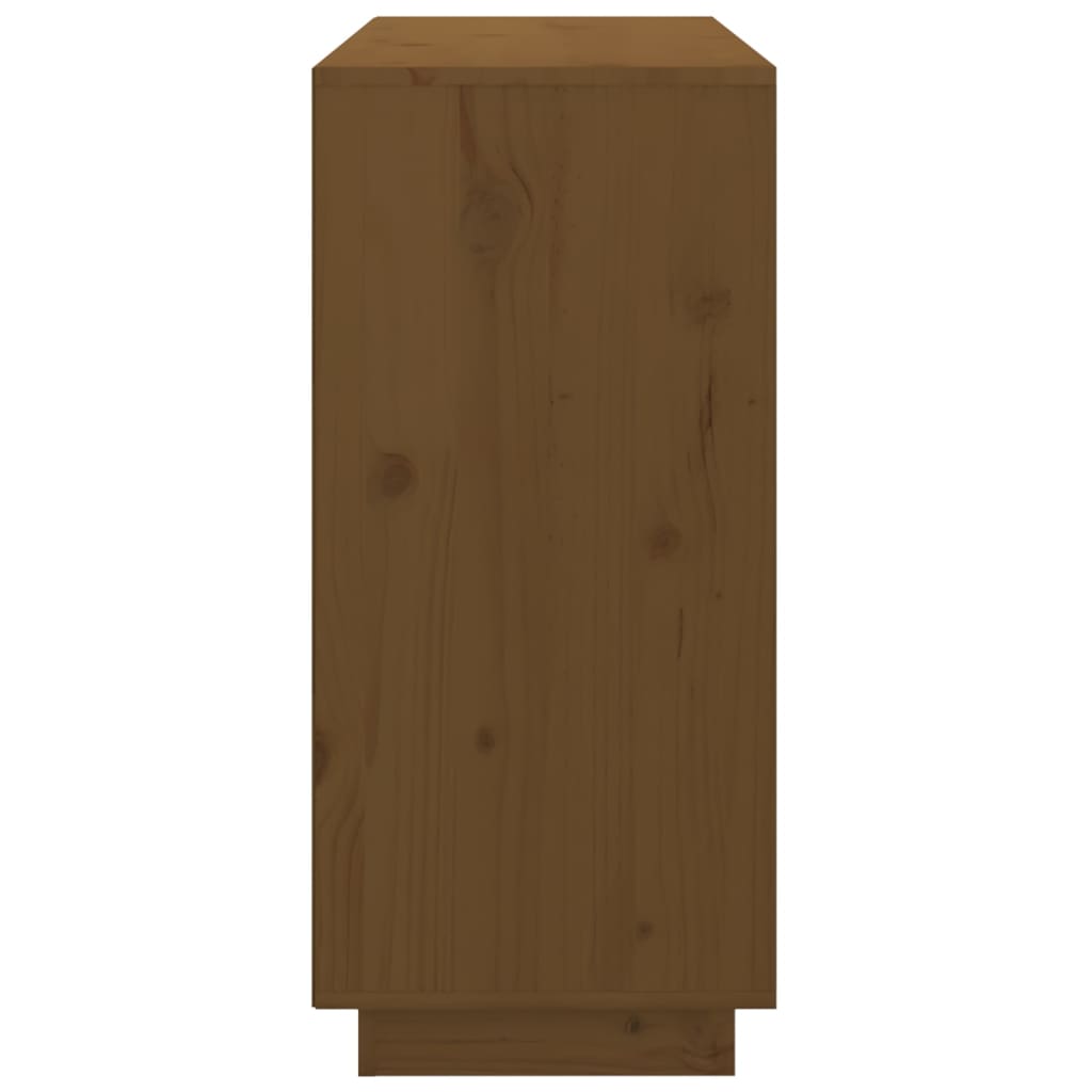skænk 111x34x75 cm massivt fyrretræ gyldenbrun