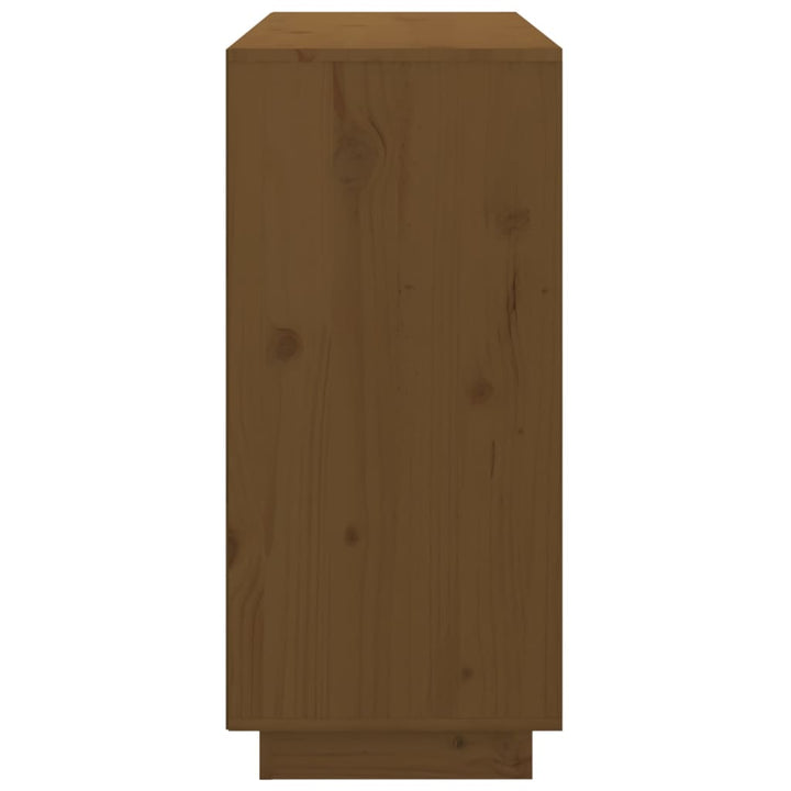 skænk 111x34x75 cm massivt fyrretræ gyldenbrun