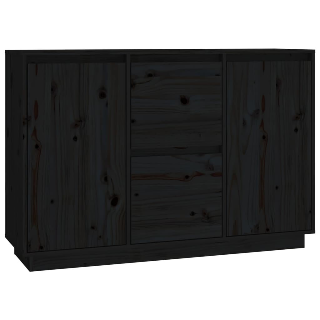 skænk 111x34x75 cm massivt fyrretræ grå
