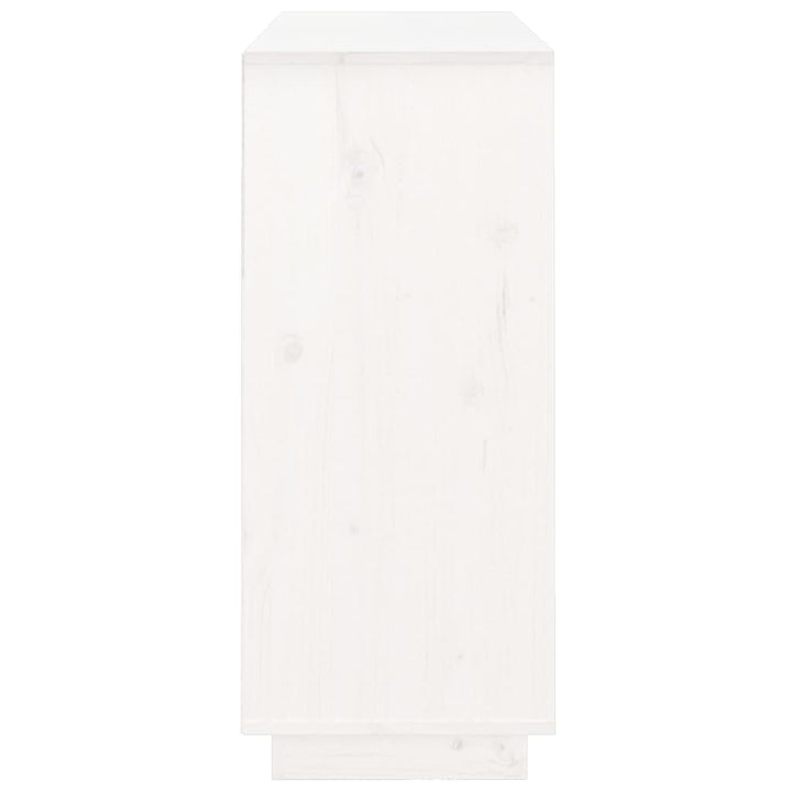 skænk 104,5x34x80 cm massivt fyrretræ hvid