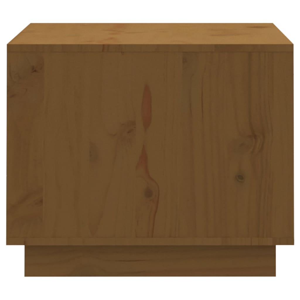 sofabord 120x50x40,5 cm massivt fyrretræ gyldenbrun