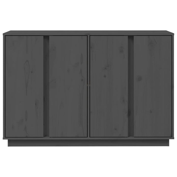 skænk 120x35x80 cm massivt fyrretræ grå